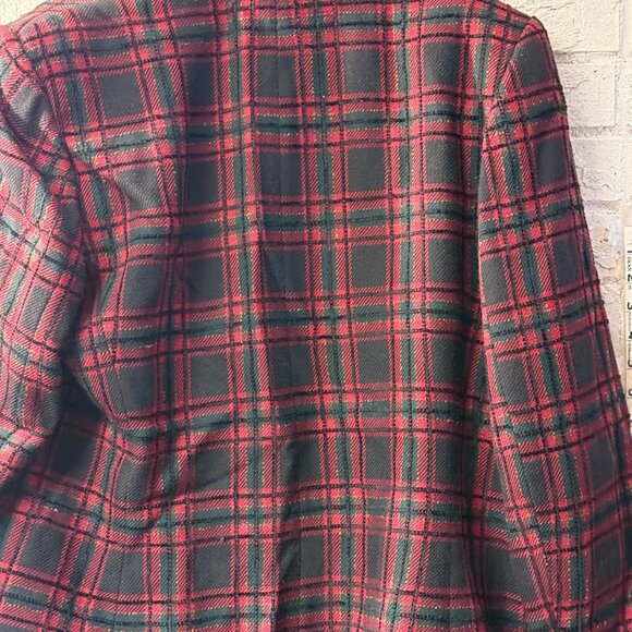✨ Pendleton Classic Wool Blazer – Size 16 – Red & Green Tartan Plaid ✨ - Picture 8 of 10